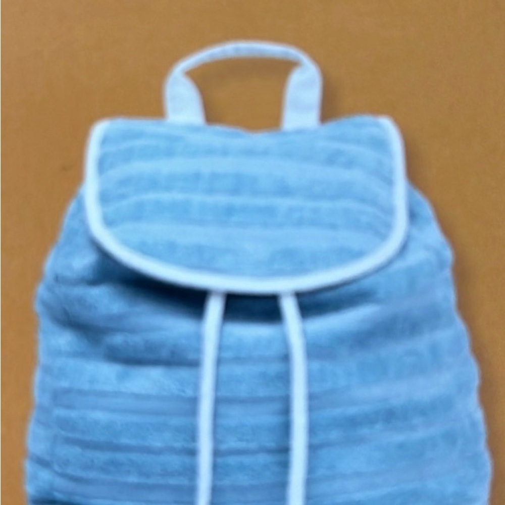 Lu & Elle Quilted Light Blue Drawstring Backpack - Women